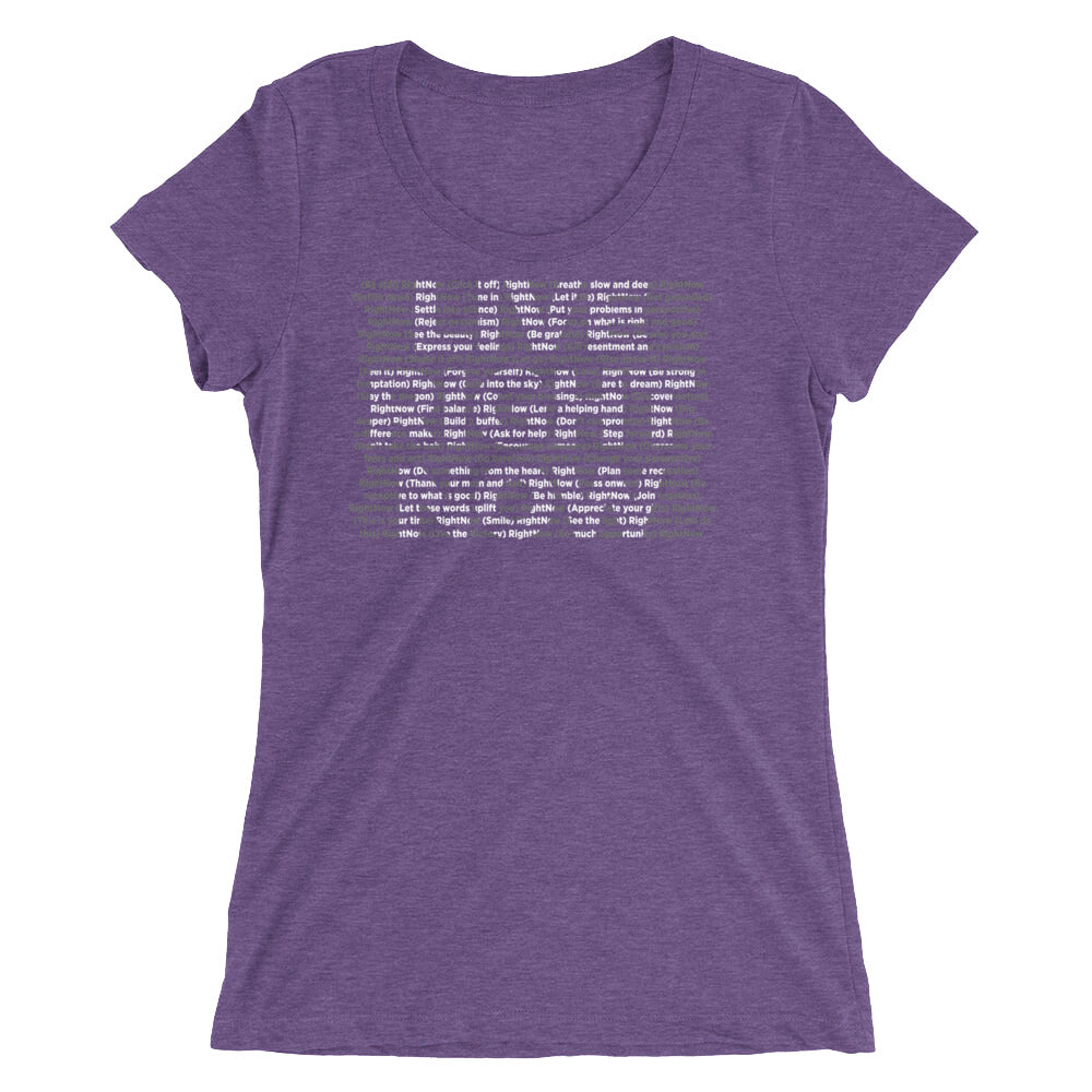 LIVE RIGHT NOW Ladies' cut short sleeve t-shirt