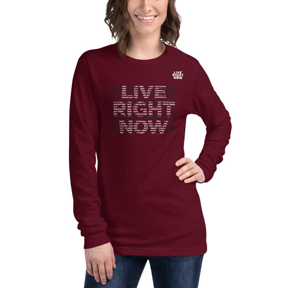 Authentic Live Right Now Unisex Long Sleeve Tee